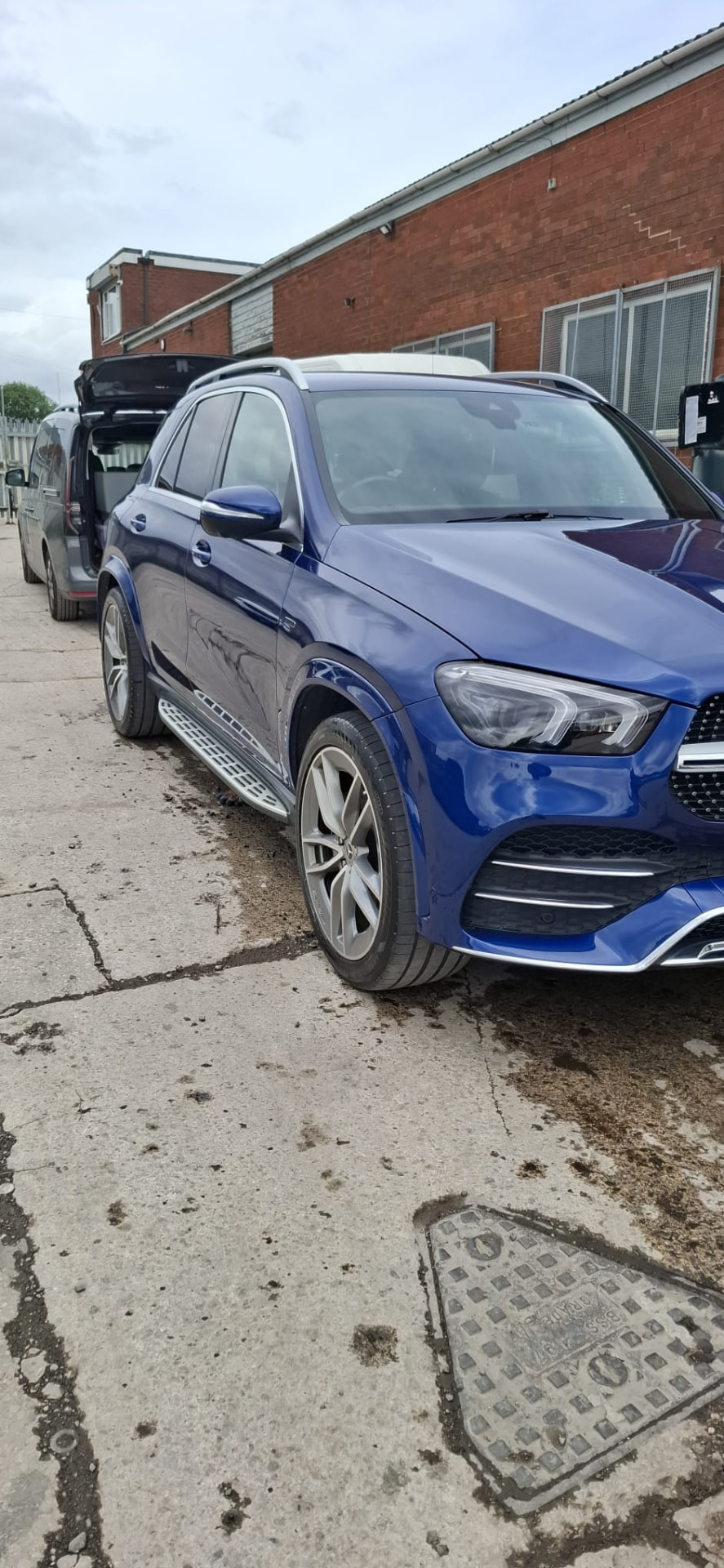 Blue Mercedes-AMG GLE washed and polished